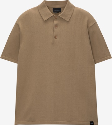 T-Shirt Pull&Bear en marron : devant