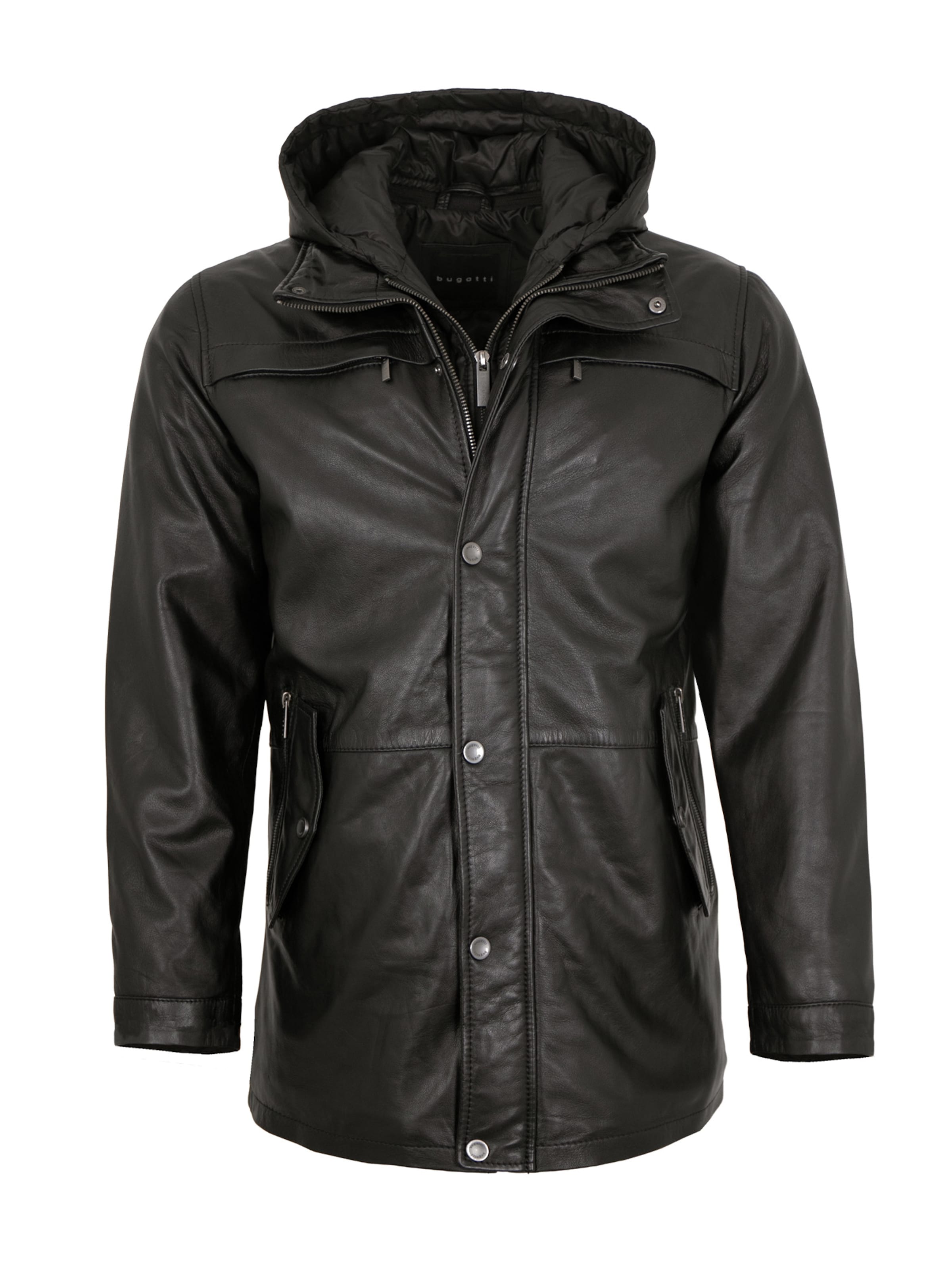 bugatti Between-Season Jacket 'Enzo/M' in Black: front