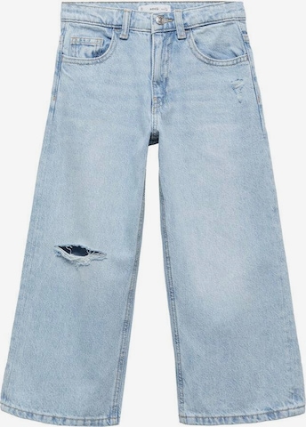 MANGO KIDS Wide leg Jeans in Blauw: voorkant