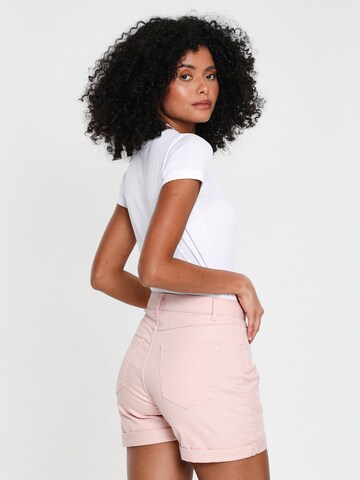 Threadbare Regular Shorts 'Calais' in Pink