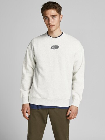 JACK & JONESSweater majica 'World' - siva boja: prednji dio