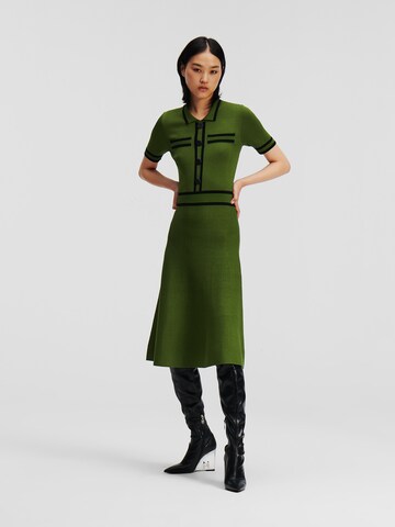 Karl Lagerfeld Šaty 'Polo Knit' – zelená
