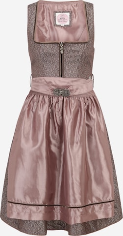 MARJO Dirndl 'Dormitz' värissä ruskea: etupuoli