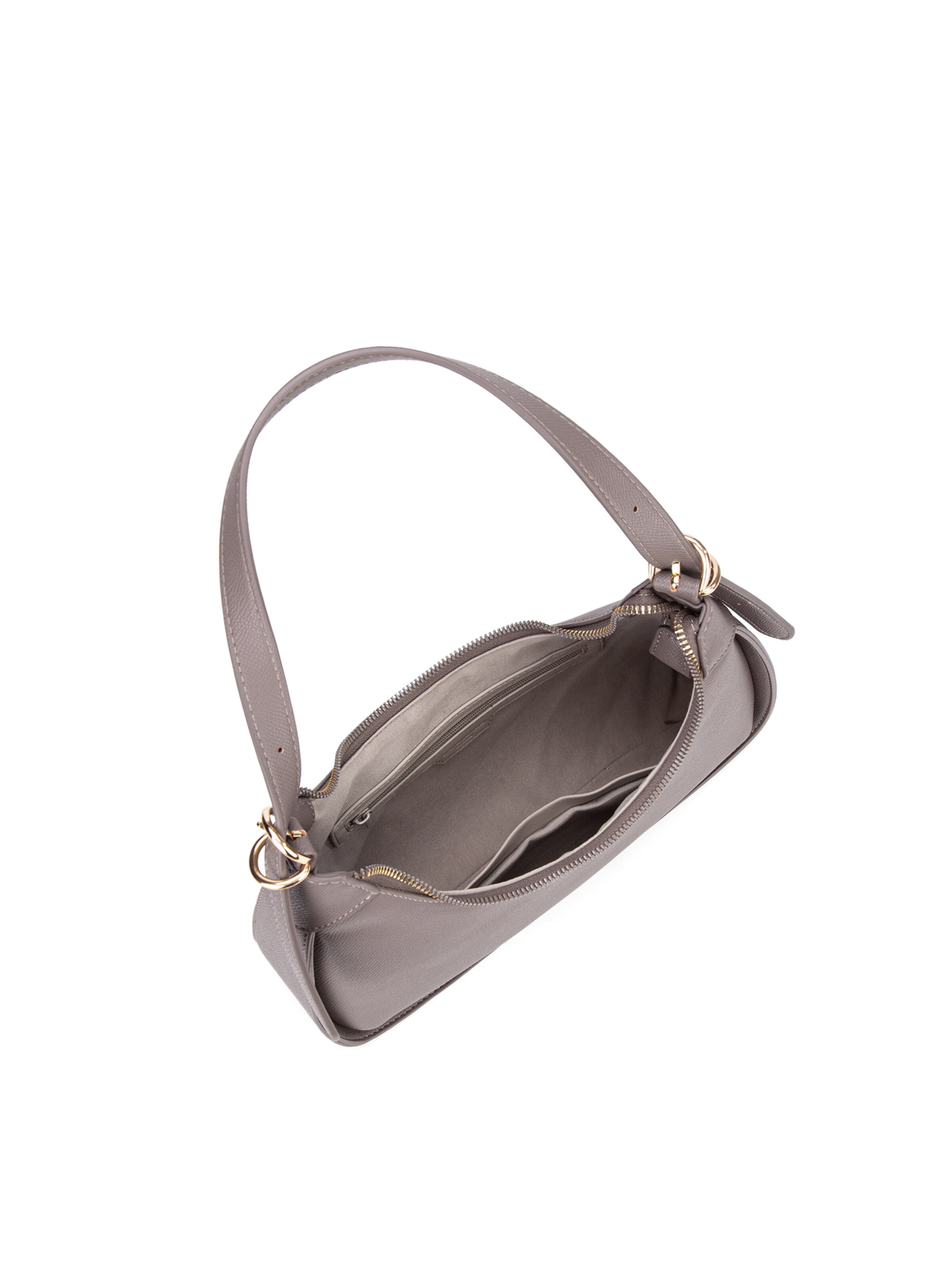 Borsa a spalla 'Borsa a spalla donna pelle vegana PU - Lisandra Elite nera' di David Jones in grigio