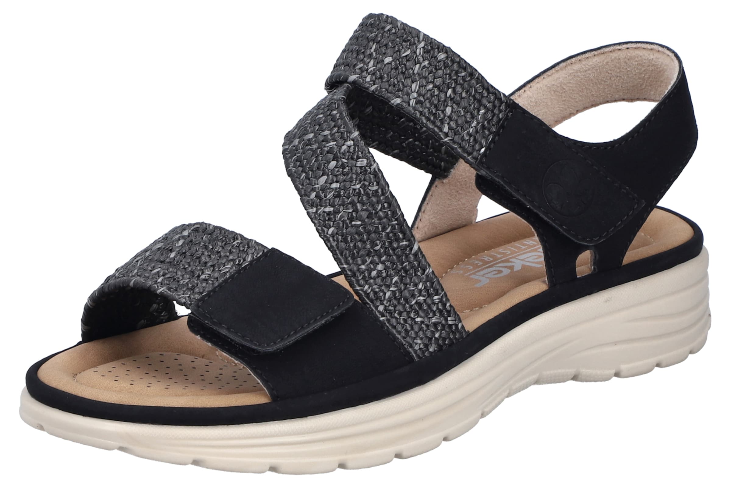 Rieker Sandale in Schwarz: Vorderseite