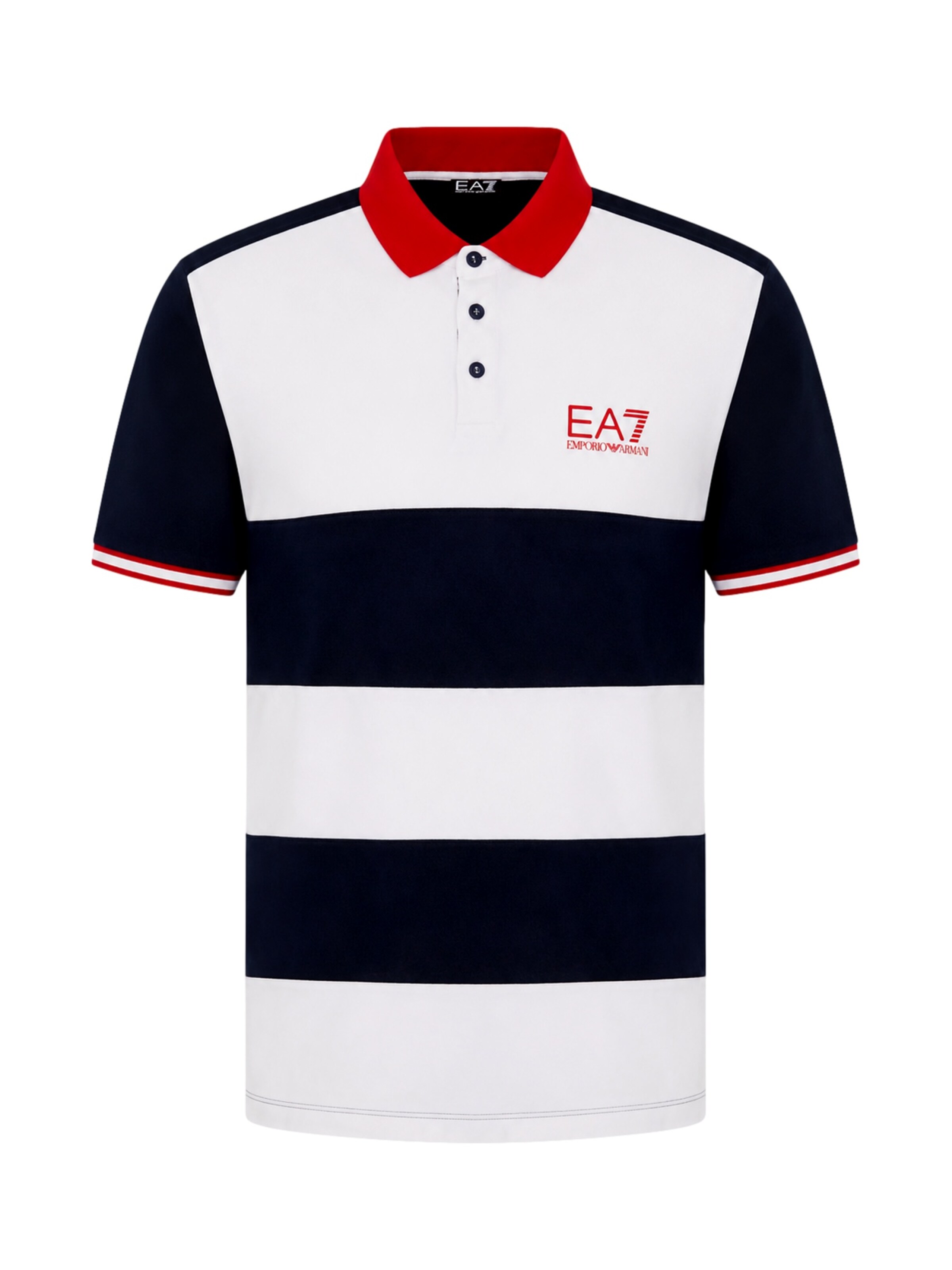 EA7 Emporio Armani Poloshirt in XXL in dunkelblau / knallrot / weiß, Produktansicht