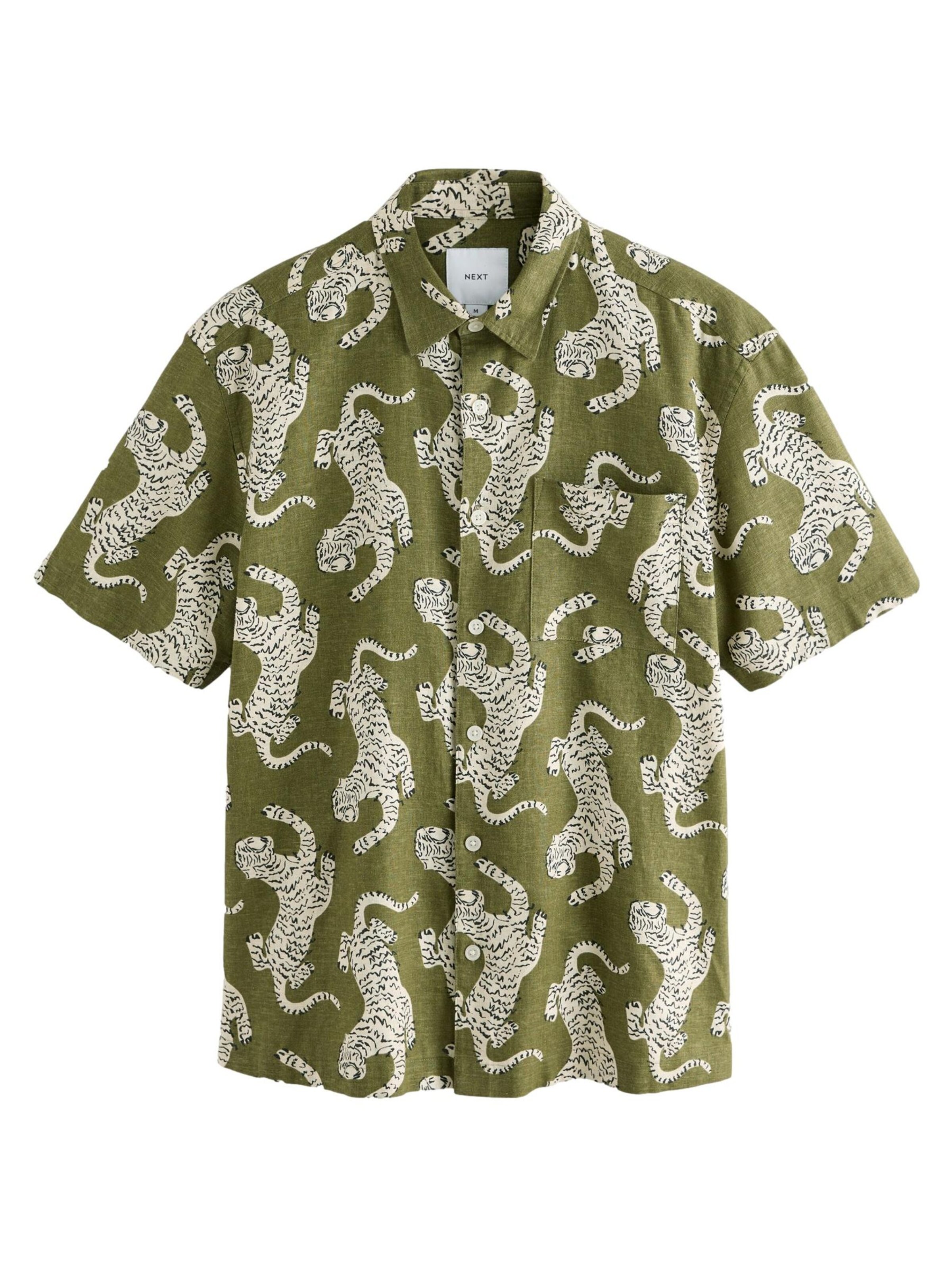 Next Regular fit Πουκάμισο σε πράσινο: μπροστά