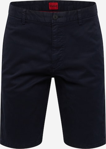 HUGO Red Slim fit Chino trousers 'David' in Blue: front