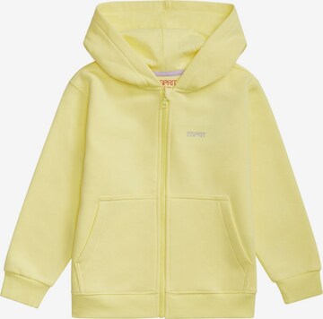 ESPRIT Zip-Up Hoodie in Yellow: front