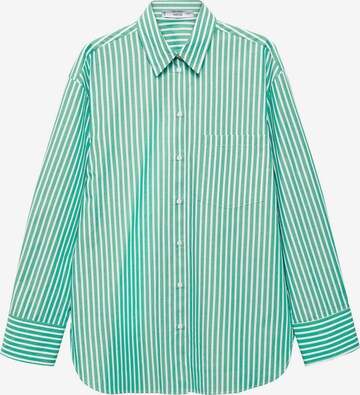 MANGO Blouse 'JUANES' in Groen: voorkant