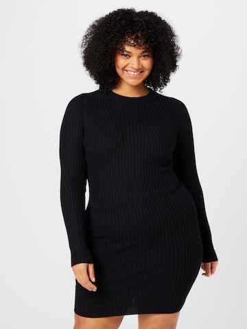 PIECES Curve Knitted dress 'Crista' in Black: front