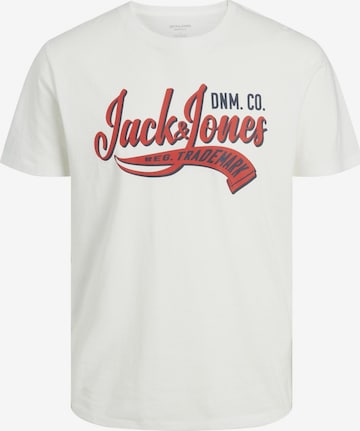 Tricou de la Jack & Jones Plus pe alb: față