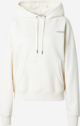 GUESS JEANS Суичър в бежово: отпред