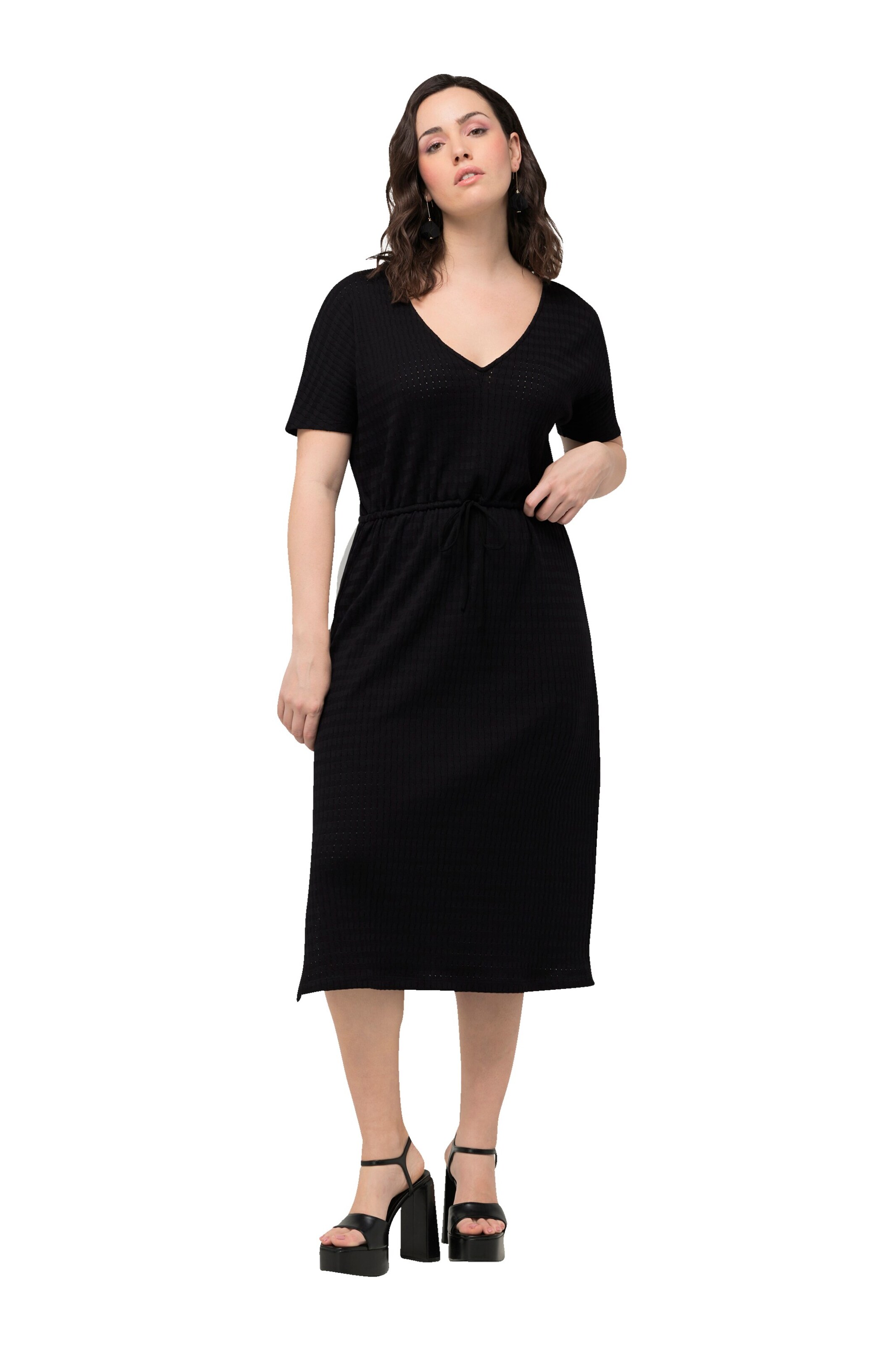 Ulla Popken Dress in Black: front
