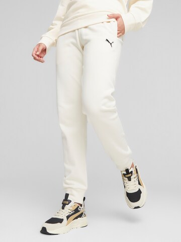 PUMA Дънки Tapered Leg Спортен панталон 'Better Essentials' в бяло: отпред