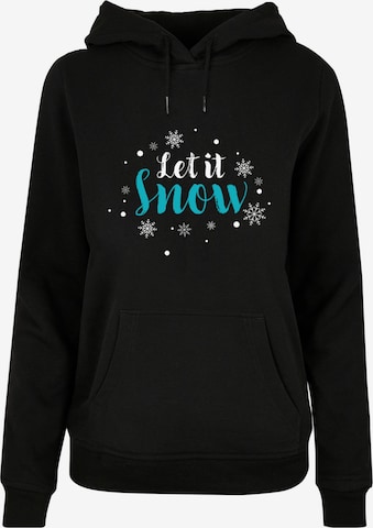Merchcode Sweatshirt 'Let it snow ' in Zwart: voorkant