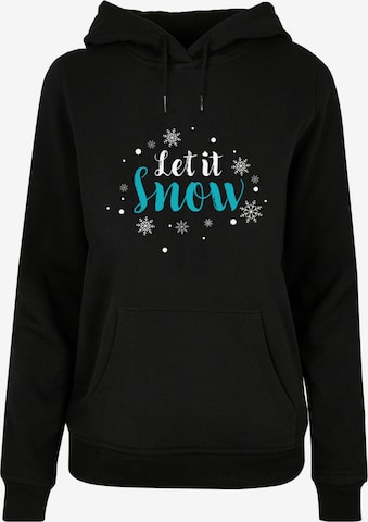 Felpa 'Let it snow ' di Merchcode in nero: frontale