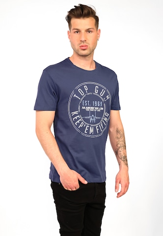 TOP GUN Shirt in Blauw: voorkant