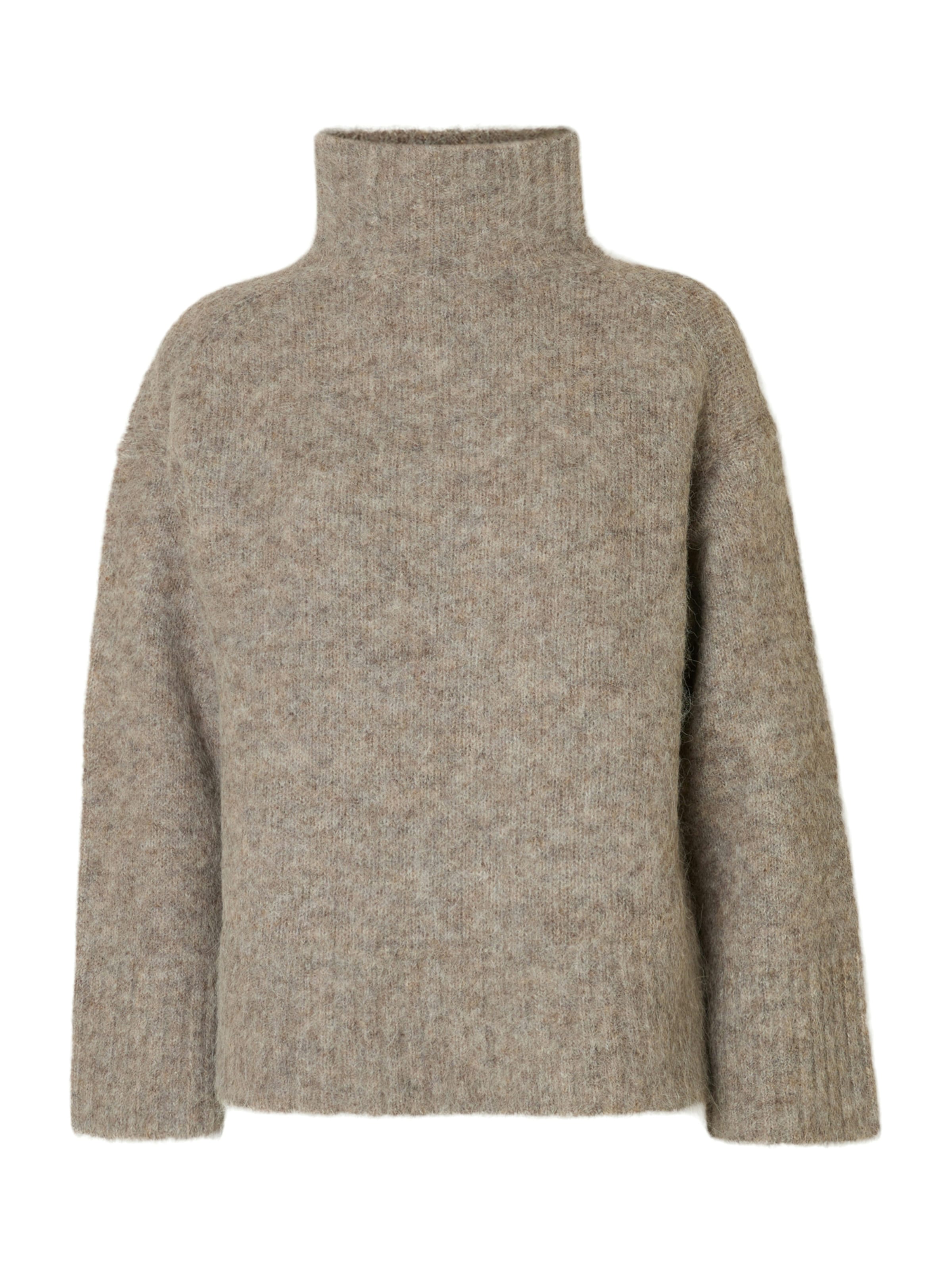 SELECTED Svetr 'SLFGabriella' – šedá: přední strana