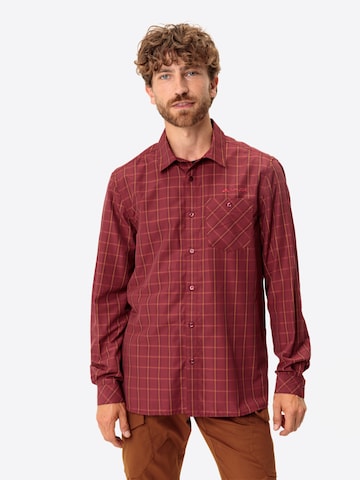 VAUDE Regular fit Overhemd 'Albsteig LS ST III' in Rood: voorkant