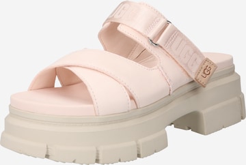 UGG - Sapato aberto 'Ashton' em bege: frente