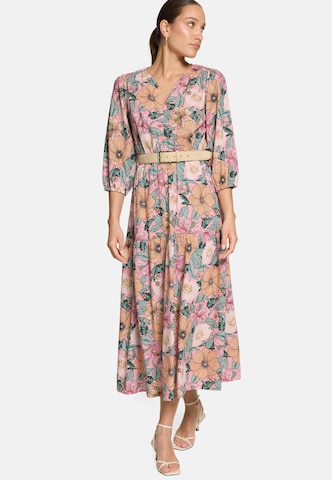 zero Maxikleid mit Blumenprint in Pink: Vorderseite