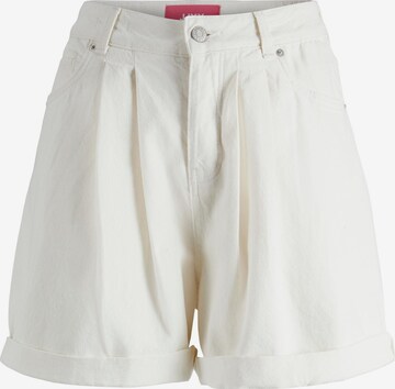 JJXX Loose fit Pleat-front jeans 'Alexa' in White: front