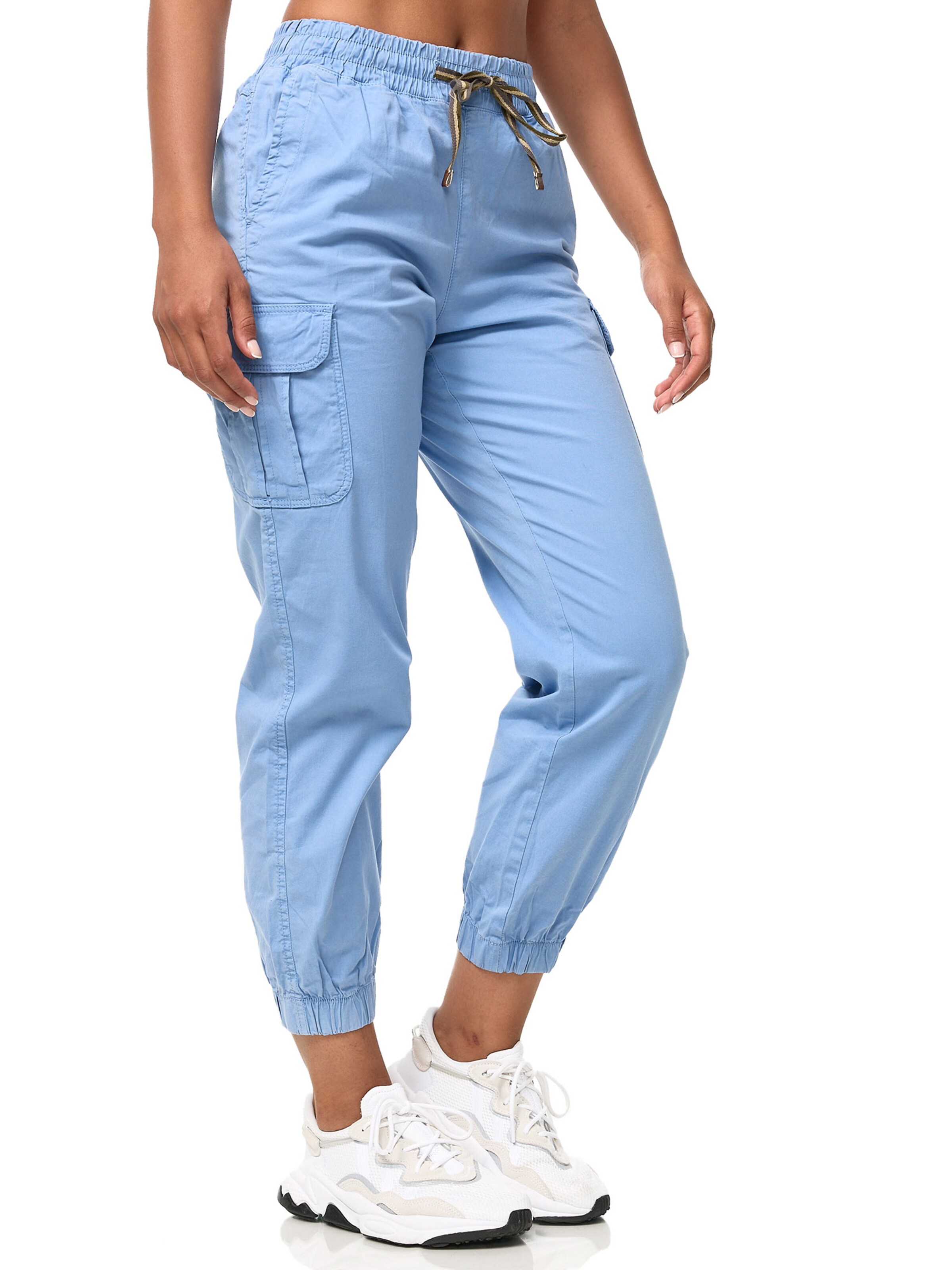 Tazzio Tapered Cargobroek 'F600' in Blauw