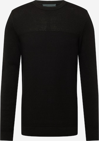 TOM TAILOR Sweater in Black: front