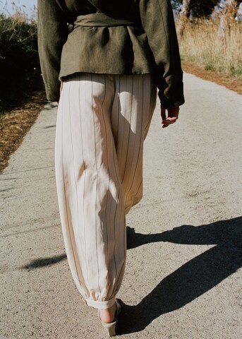 MANGO Tapered Pants 'Malta' in Beige