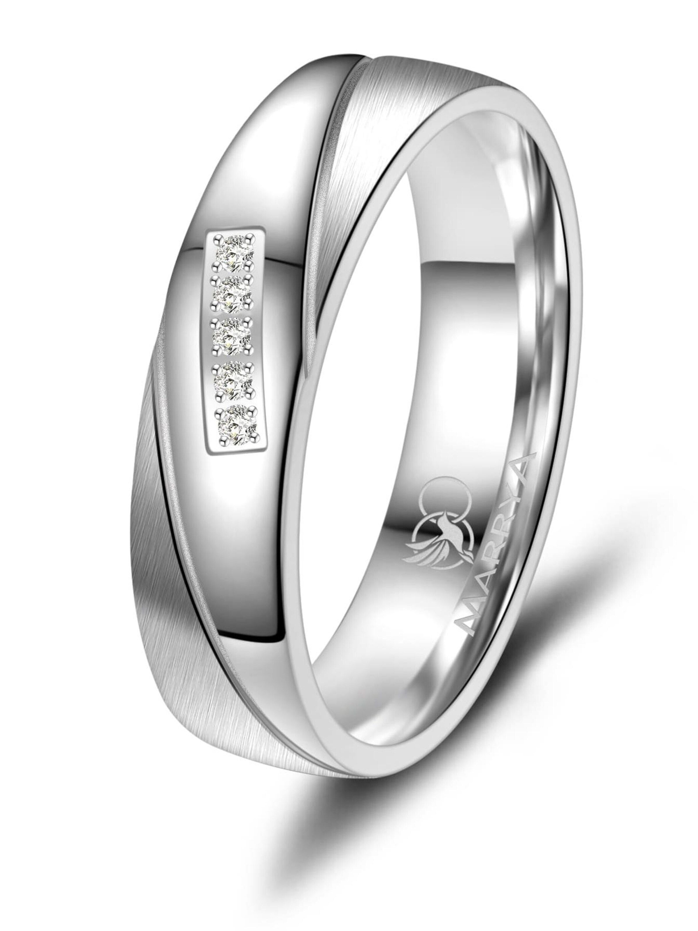 MARRYA Ring 'MARRYA SI-09 Ehering aus Silber' in Silver: front