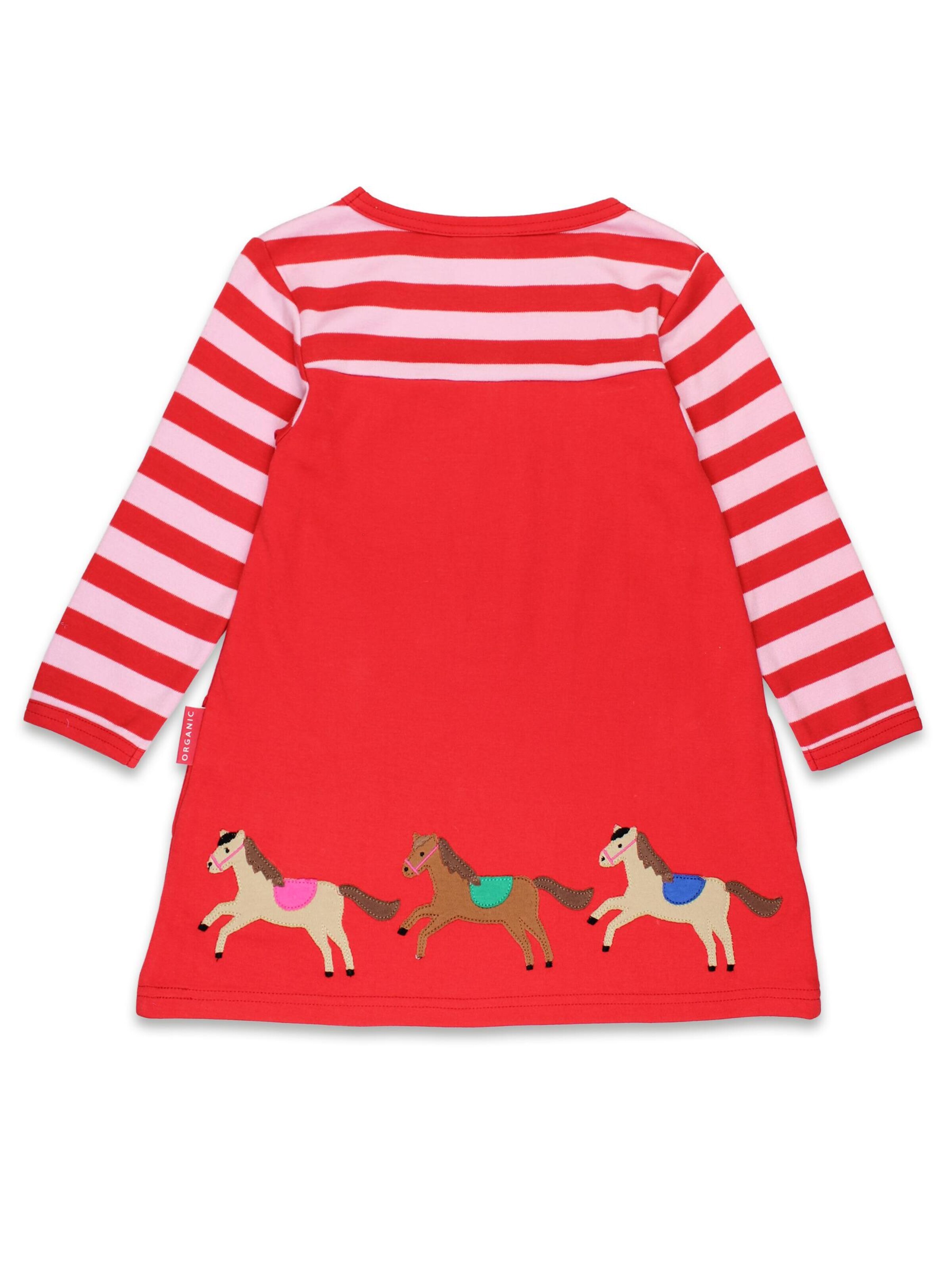 Toby Tiger Dress 'Pferde' in Red