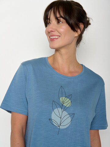 GREENBOMB T-Shirt 'Nova Bloom Classic' in Blau