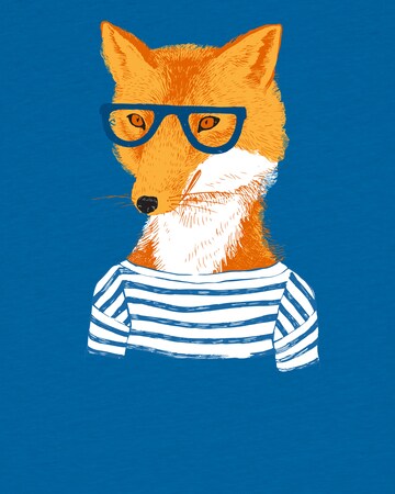 watabout.kids Shirt 'Fuchs' in Blauw