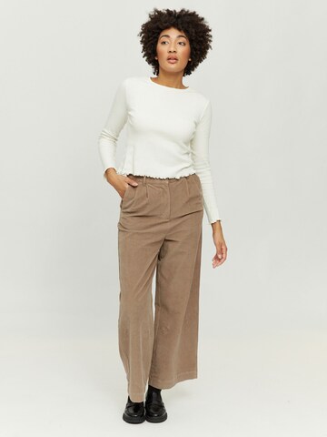 Wide leg Pantaloni con pieghe 'Niona' di mazine in marrone