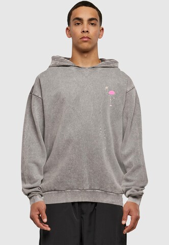 Sweat-shirt 'Flamingo' Merchcode en gris : devant