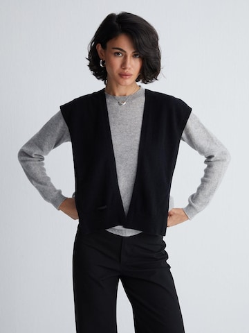 Écharpe SILK & CASHMERE en noir : devant