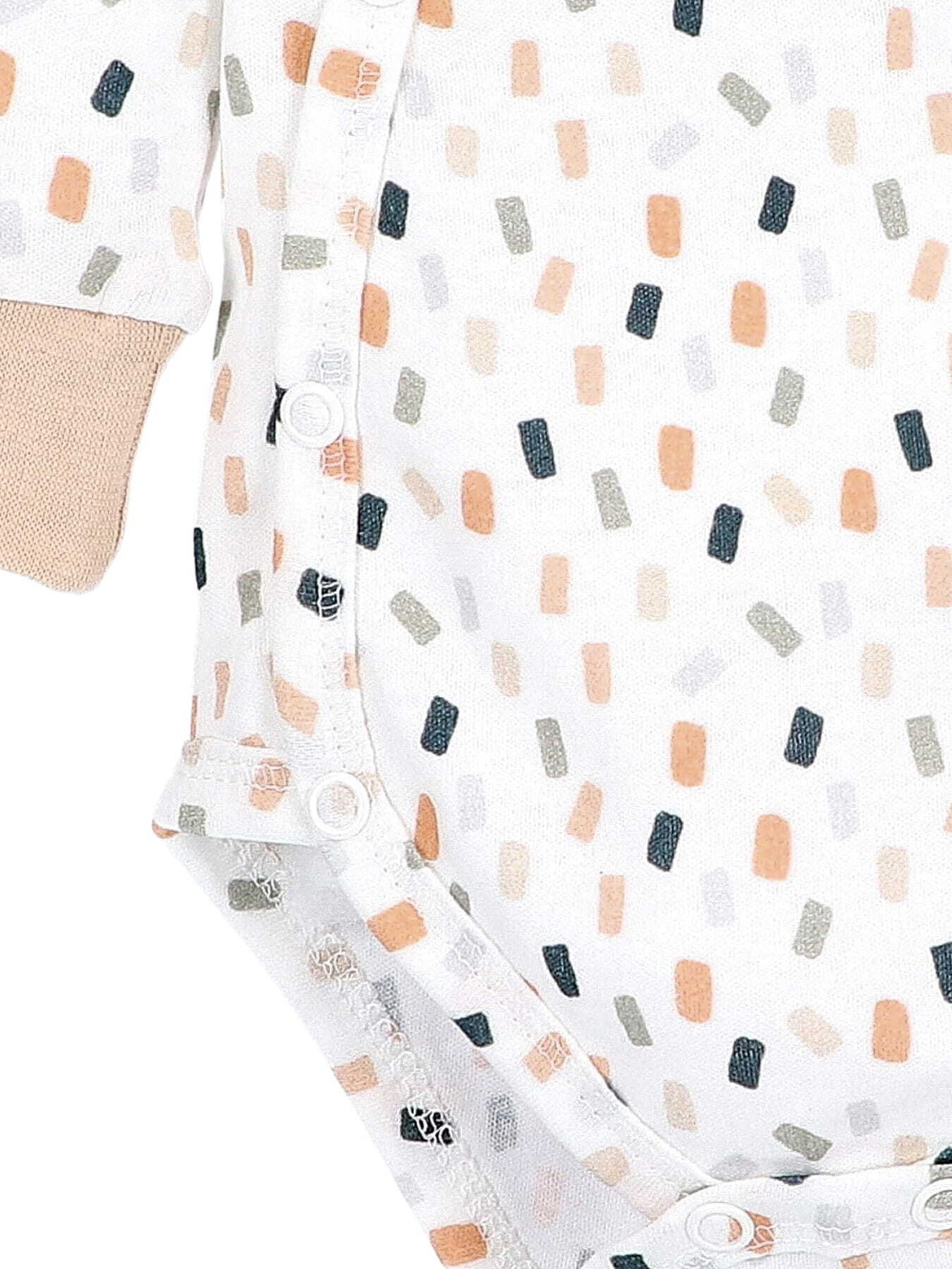 NINI Wickelbody ' Vierecke ' in Beige