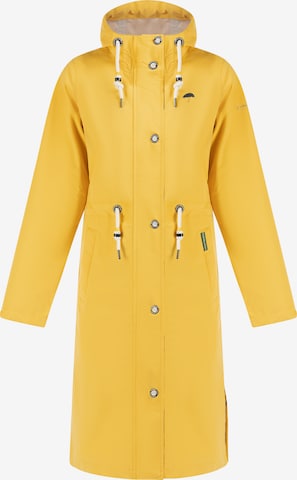 Manteau fonctionnel Schmuddelwedda en jaune : devant