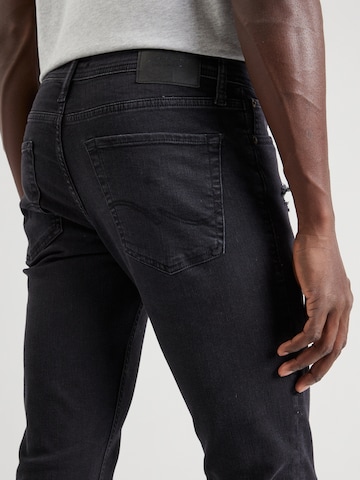 Coupe slim Jean 'GLENN' JACK & JONES en noir