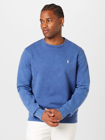 Bluză de molton de la Polo Ralph Lauren pe albastru: față