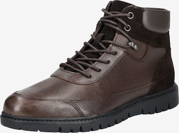 GEOX Lace-Up Boots in Brown: front