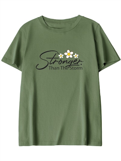 GORHEY Shirt 'Women's Summer Casual Cotton T-Shirt with Lemon Print' in L/Regular in Green, Item view