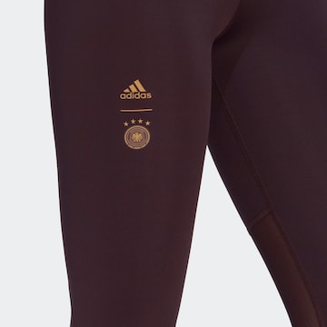 ADIDAS PERFORMANCE Skinny Workout Pants 'Germany' in Red