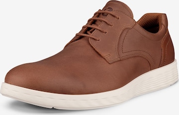 ECCO Athletic Lace-Up Shoes in Brown: front