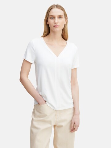 T-shirt TOM TAILOR en blanc : devant