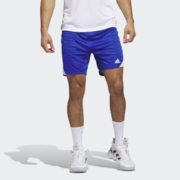 ADIDAS SPORTSWEAR Regular Workout Pants 'Icon Squad' in Blue: front