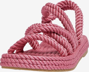 Sandales Pull&Bear en rose : devant