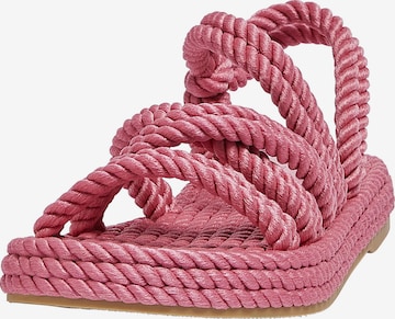 Sandale de la Pull&Bear pe roz: față