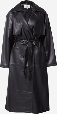 NA-KD Between-Seasons Coat in Black: front